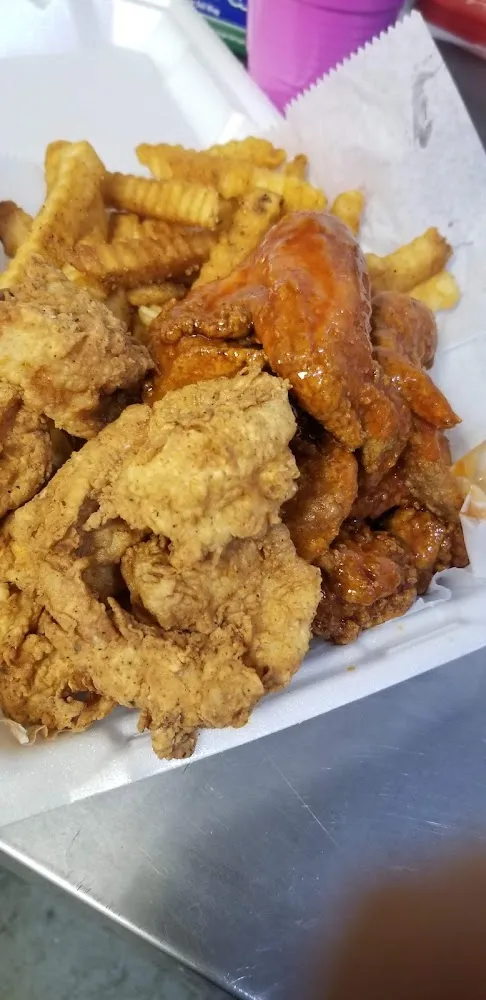 Combo Plate Chicken and Shrimp